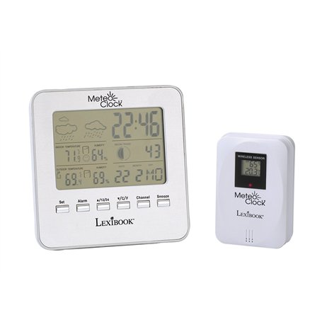Lexibook Station Météo Meteoclock Silver