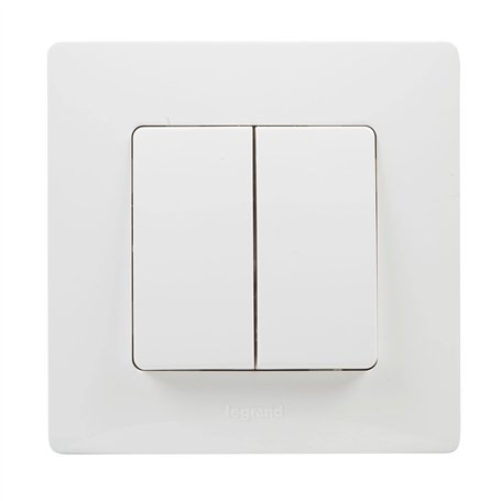 Legrand 396471 Commutateur double NL BL MONOBLOC