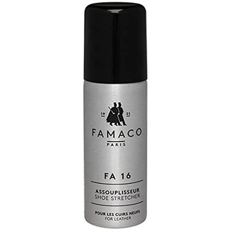Famaco - Assouplisseur FA16 - Spray Mousse Expanseur Chaussure Cuir Rigides - Elimine les Points de Pression - Etire les Chaussu