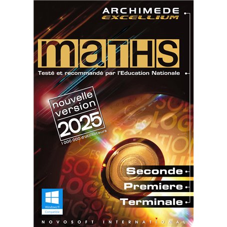 MATHS - Archimède Excellium 2025 sur clé USB (Windows 7