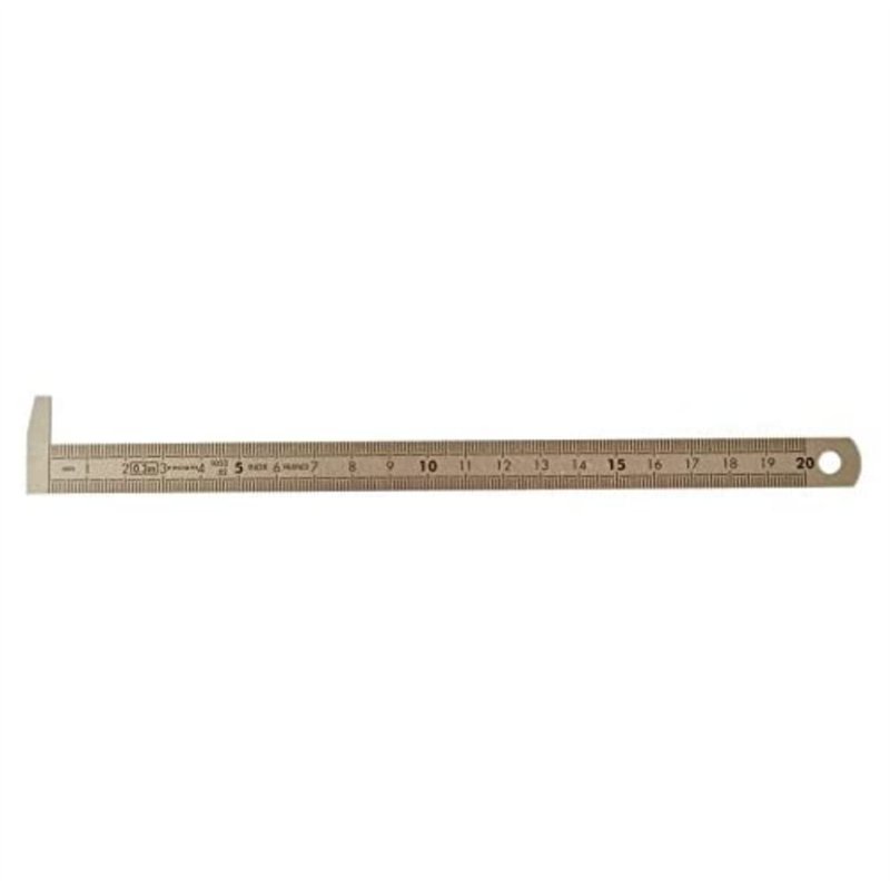 Facom DELA.1052.200 200 Mm Metrique Reglet Inox Avec Talon
