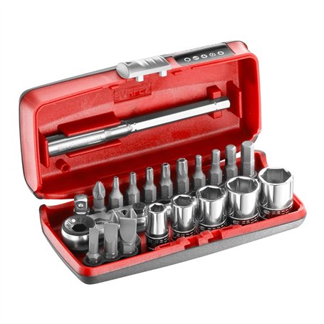 FACOM - Coffret 5 Douilles 1/4" 6 Pans Métriques - R1PICO - 1 Cliquet