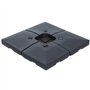 Outsunny Lot de 4 Pied de Parasol Poids de lestage carré pour parasols déportés dim. par Dalle 51L x 51l x 12H cm polyéthylène -