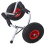 Outsunny Chariot sit on top kayak chariot de transport pliable pour bateaux canoë ou kayak charge max. 70 Kg alu. mousse antidér