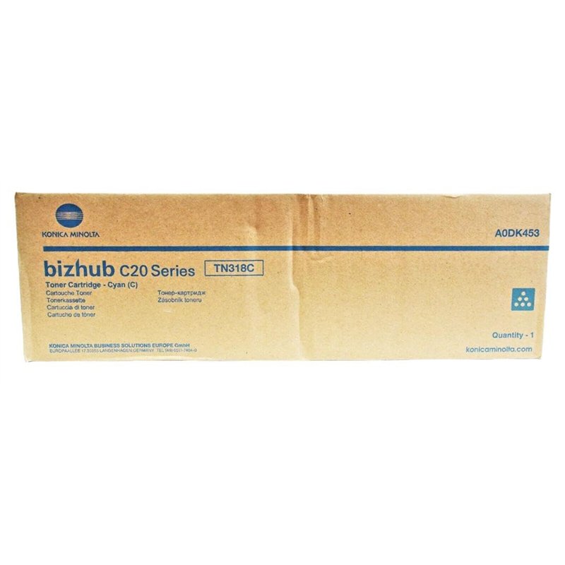 Konica Minolta Bizhub C 20 X - Original A0DK453/TN 318C - Cartouche de Toner Cyan - 8000 Pages