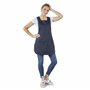 Hurry Jump Tablier Chasuble Blouse chasuble Coloris Marine Encolure Carrée Taille coté reglable par pression