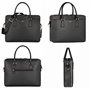 David Jones - Sac à Main Business Porte-Document Cuir PU Rigide Homme - Cartable Travail Affaires Ordinateur Portable Multi Poch