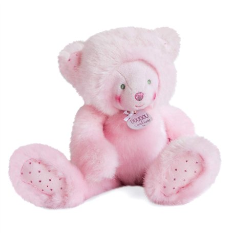 Doudou et Compagnie - Peluche Ourson - 30 cm - Rose - Trop Mimi - DC3552