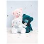 Doudou et Compagnie - Ours En Peluche Paillettes - 37cm - Bleu Canard- Ours Collection - DC3591