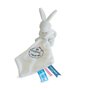 Doudou et Compagnie - Sac à Doudou Lapin UNICEF - 10 Cm Blanc - Idée Cadeau de Naissance Fille et Garçon - Garantie Doudou Perdu