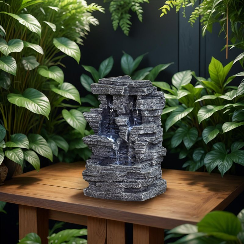 Image secondaire de Zen'Light - Fontaine d’Intérieur Grand Canyon - Cascade Nature Effet Pierre - SCFR 150, Gris, 19 x 24 x 32 cm