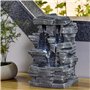 Zen'Light - Fontaine d’Intérieur Grand Canyon - Cascade Nature Effet Pierre - SCFR 150, Gris, 19 x 24 x 32 cm