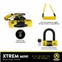 AUVRAY - Antivol moto bloque disque MINI U - BLOCK DISC XTREM MINI - Haute sécurité - Cordon de rappel-Certifié SRA et ART-Recom