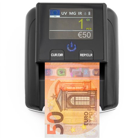 Detecteur Faux Billet & Compteuse de Billets INSERTION UN A UN - Détecteur UV/MG/IR pour Faux Billets Euros