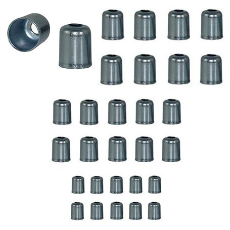 30x EMBOUT GAINE CABLE MOTO CYCLOMOTEUR VELO 5.5MM 6MM 7MM ACIER UNIVERSEL MOTOCULTURE BRICOLAGE