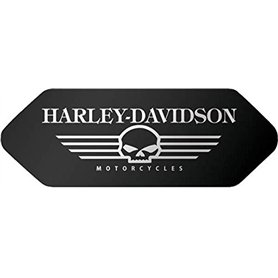 Stickers rétro réfléchissant pour Casque Shoei - Harley Davidson Crâne Noir - Frontal