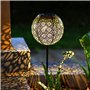 Lot de 2 balises solaires style oriental à planter LED blanc chaud AGADIR H45cm