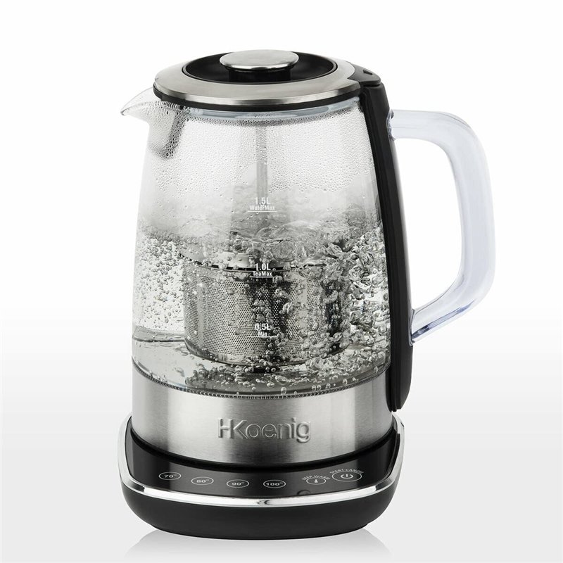 Théière 1.6L Avec Infuseur - Acier Inoxydable, Pour Plaque Induction - Bouilloire à Thé Rapide