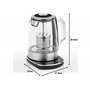 H.Koenig Théière Bouilloire Instant T électrique en Verre 1.5L TI600 avec Infuseur filtre à Thé Inox 2200W Compacte, Ebullition 