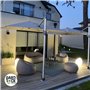 GARD & ROCK - Pied amovible pour parasols déportés, en aluminium - Multi-terrains à insérer sur les bases d'ancrage - Fixez soli