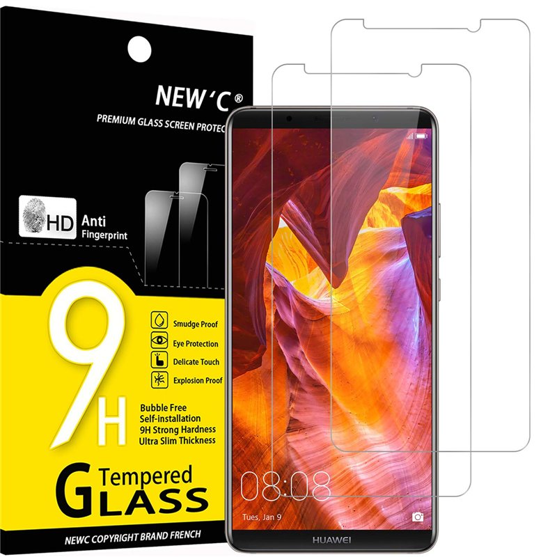 NEW'C Lot de 2, Verre Trempé pour Huawei Mate 10 Pro, Film Protection écran sans Bulles d'air Ultra Résistant (0,33mm HD Ultra T