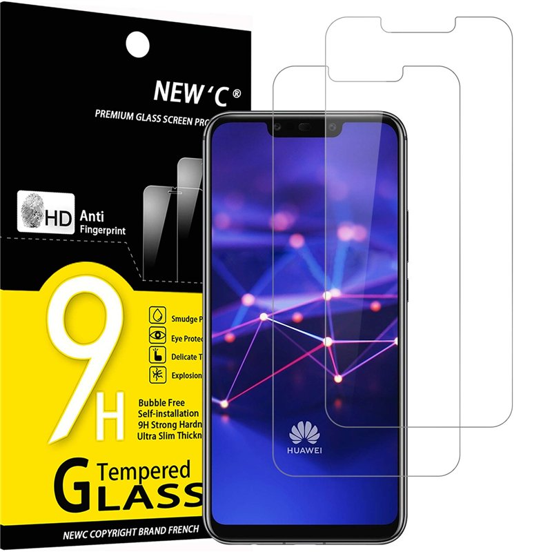 NEW'C Lot de 2, Verre Trempé pour Huawei Mate 20 Lite, Honor Play, Film Protection écran sans Bulles d'air Ultra Résistant (0,33