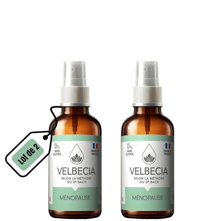 Velbecia® - Fleurs du Dr Bach Ménopause 30ml +1 OFFERT - SANS ALCOOL - Bouffées de chaleur