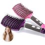2 Brosses à Cheveux en Poils de sanglier- Démélant 100% Narurel - Démêler sans larmes ! Set Brosses (Rose et violette)