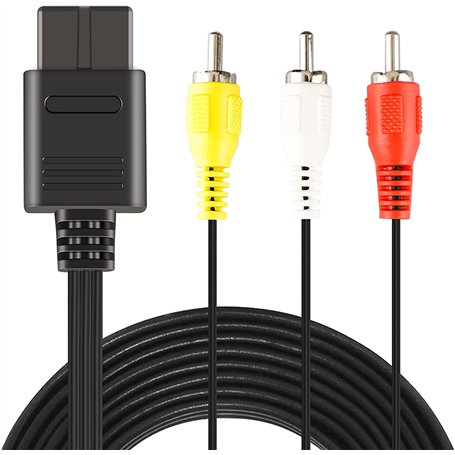 Link-e : Cable AV Audio Video RCA Compatible avec la Console Nintendo 64