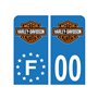Pack Moto Autocollant Stickers Plaque d'immatriculation Premium Harley Davidson - Numéro Personnalisé