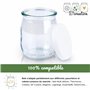 DIY Creation - Lot de 12 Pots de Yaourt en Verre avec couvercles hermétiques - Yaourtière Seb Multidélices, Thermomix, Cookeo - 