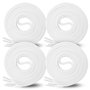 MARKETIFAR Lacets Blancs pour Baskets 100cm-4 Paires Lacets Blancs Plats-Lacet Chaussure-Parfait pour Converse basse et Stan Smi