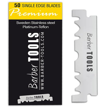 Boite de 50 lames pour rasoir droit coupe-choux lame interchangeable - BARBER TOOLS
