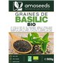 Graines de Basilic Bio 500G | Exclusivité Française | Satiété, Digestion, Détox, Peau | Similaires aux Graines de Chia | Qualité