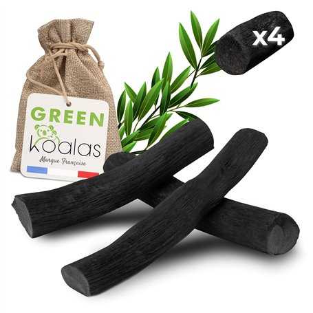 BINCHOTAN de KISHU X4 (160 g) Charbon Actif Purificateur eau robinet Filtre naturel bio pour Carafe Bouteille Fontaine à eau Gou