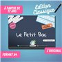 Jeu du Petit BAC - Edition Classique - Bloc prêt à Jouer de 50 Pages - Jeu du baccalauréat