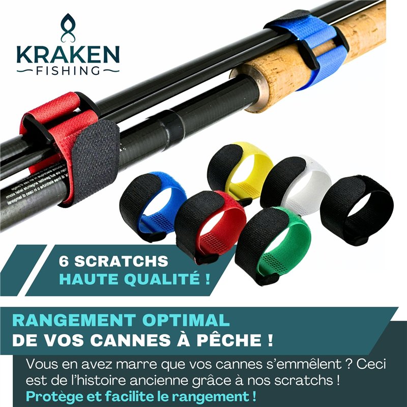 Image secondaire de KRAKEN FISHING Scratch pour Canne à pêche [Lot de 6]