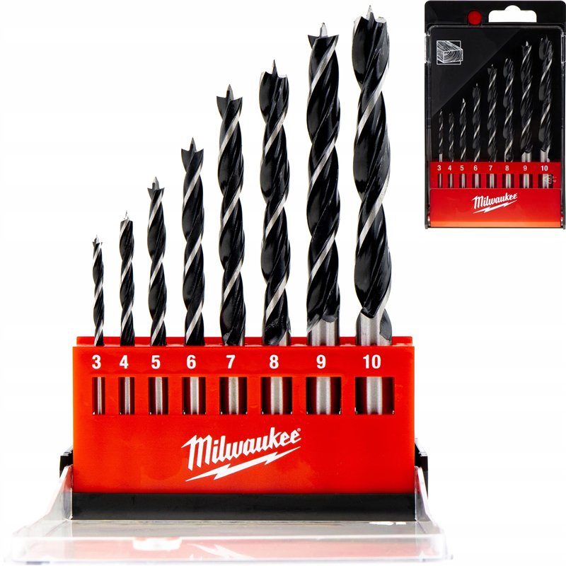 Milwaukee 4002395371259 4932352466 Lot de 8 forets à bois