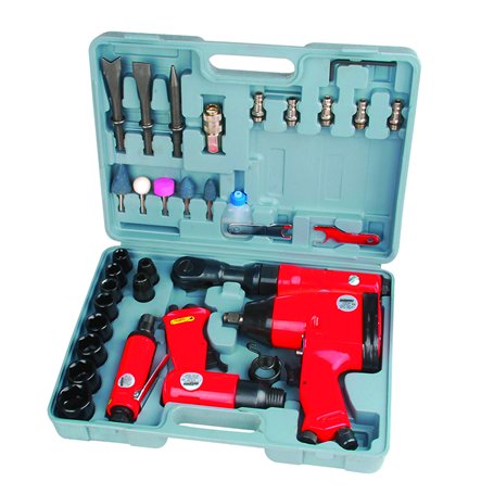 Mannesmann 15033 Set d'outils air comprimé avec accessoires 33 pièces (Import Allemagne)