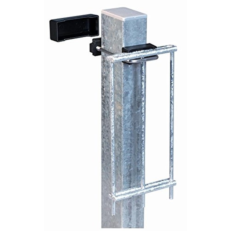 Alberts 675028 Collier de Fixation pour poteaux carrés 60 x 40 | Acier Inoxydable clôture, Gris