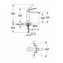 GROHE 30208000 Euroéco Spécial Mitigeur lavabo bec médium Argent