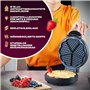 Clatronic Gaufrier | avec Ø 18cm surface de cuisson antiadhésive | gaufrier en forme de cœur | avec degré de brunissage réglable