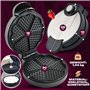 Clatronic Gaufrier | avec Ø 18cm surface de cuisson antiadhésive | gaufrier en forme de cœur | avec degré de brunissage réglable