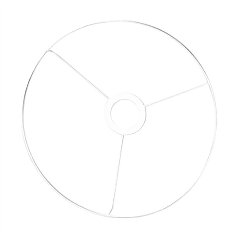 Rayher Anneau pour abat-jour, blanc, 1 pce., métal, douille E27, 3 bras, 20cm Ø, fil de fer 3,0mm Ø, arts créatifs, luminaire, c