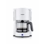 SEVERIN Cafetière Filtre "Type", 1 000W, 1,4L, Jusqu'à 10 tasses, Porte-filtre amovible avec système anti-goutte, Blanc, KA 4816