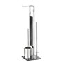 WENKO Combiné WC Rivalta | 3 en 1| Brosse WC et Dérouleur Papier Toilette | Stockage Papier | Tête de Brosse remplaçable | Acier