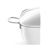 Fissler Secural Cocotte en Acier Inoxydable, Grande Cocotte Rectangulaire (6,5 l – Ø 28 cm) avec Revêtement, avec Couvercle en V