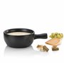 Kela 66575 Basel Caquelon à fondue à fromage Céramique Noir 31 x 22 x 9 cm 2 L