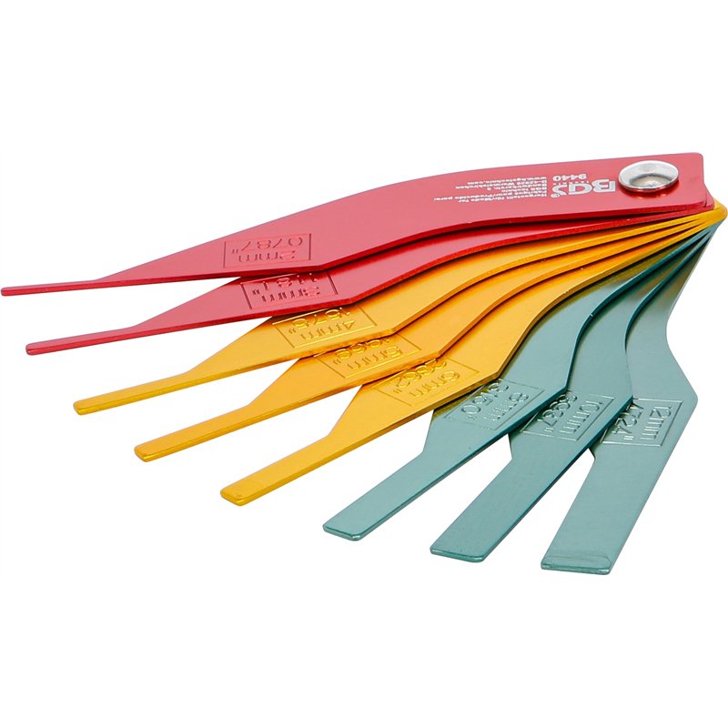 BGS 9440 | Jeu de calibres d’usure de plaquettes de frein | aluminium| 8 pièces