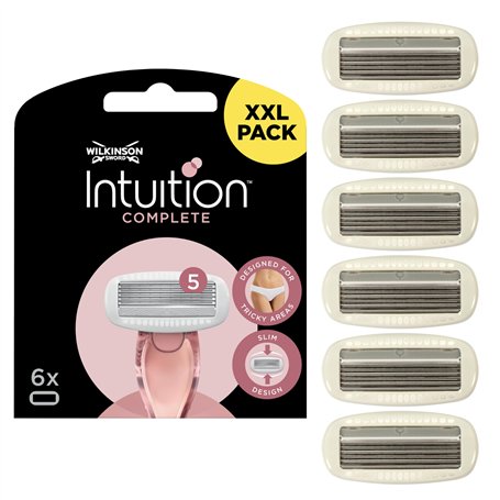 Wilkinson Sword - Set de 6 Intuition Complete - Set de 6 Lames de Rasoir pour Femme 6 Unités